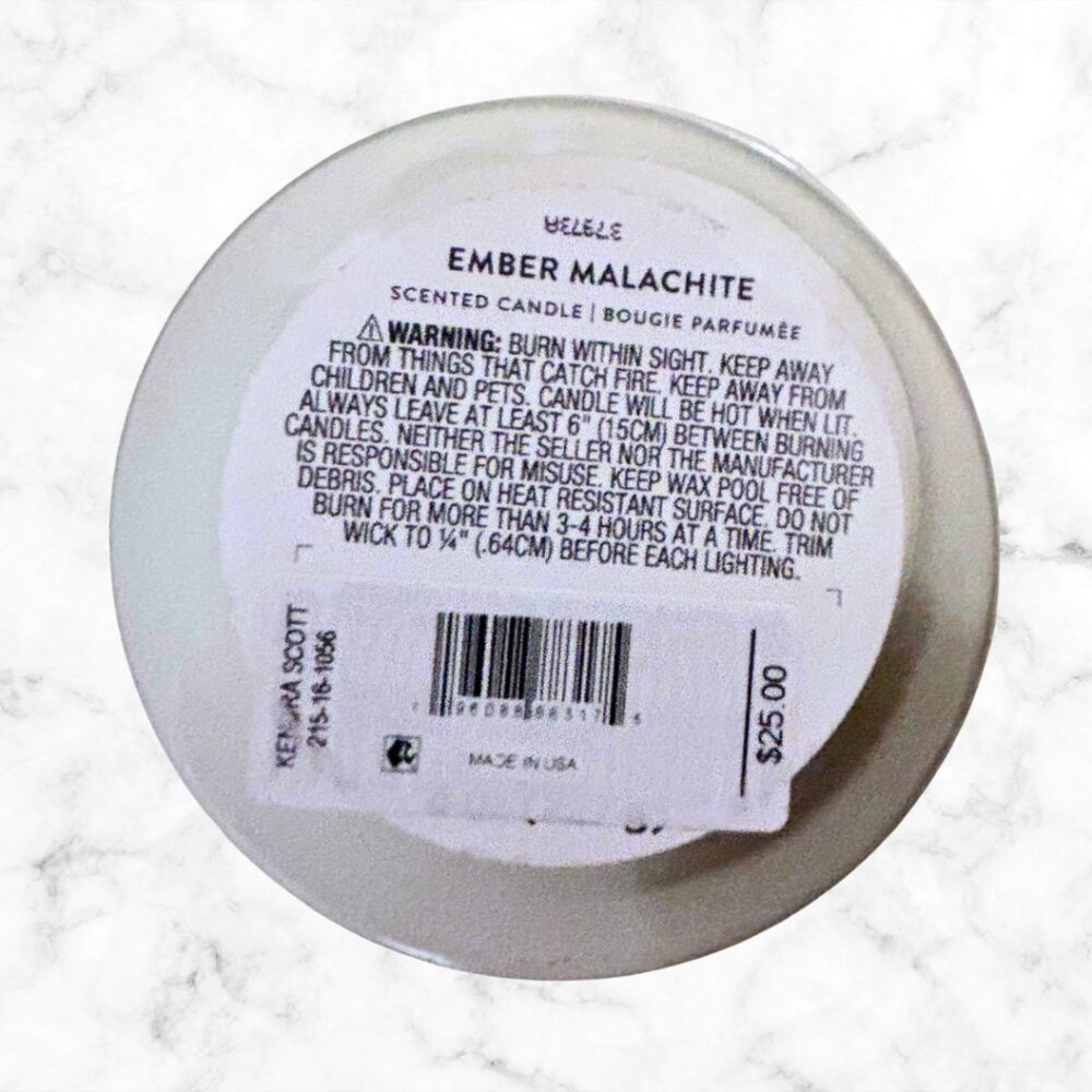 NWT | KENDRA SCOTT Ember Malachite Candle 8oz | Luxury Candle - Picture 3 of 3